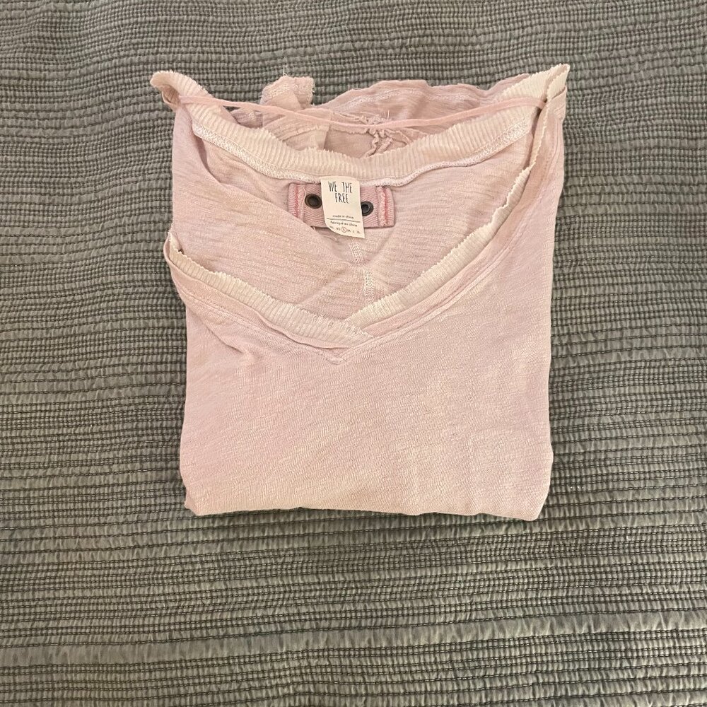 We the Free Light Pink off the Shoulder Top